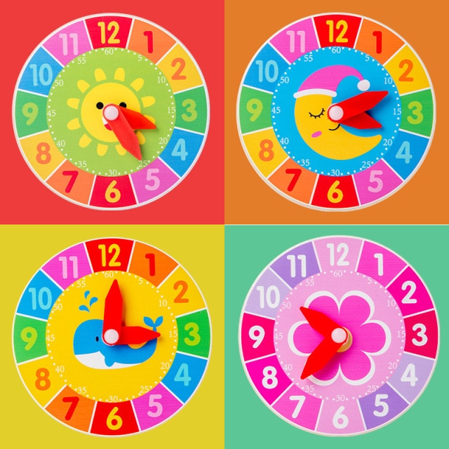 Wooden Clock Learning Board