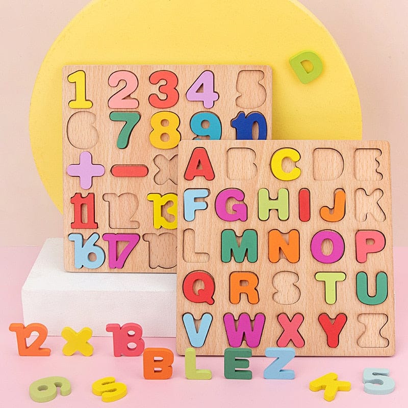 Fidtoy Tablero de Alfabeto de Madera Montessori