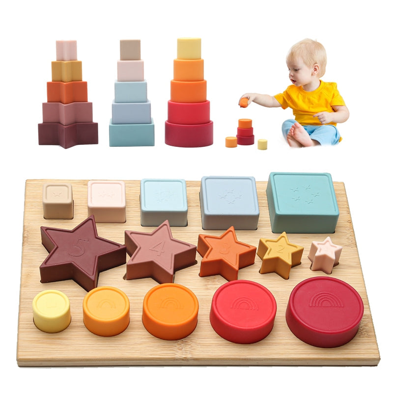 Montessori Soft Silicone Stacking Toy