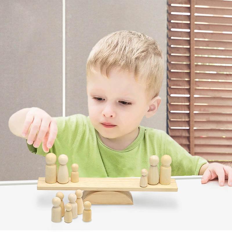 Montessori Little Doll Stacker Seesaw Toy