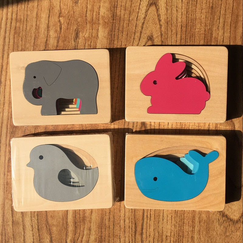 Wooden embedded puzzle - Toddler Educational