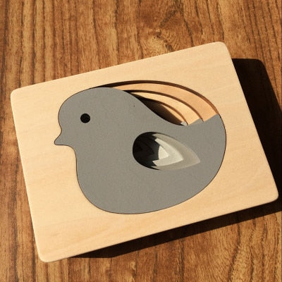 Wooden embedded puzzle - Toddler Educational