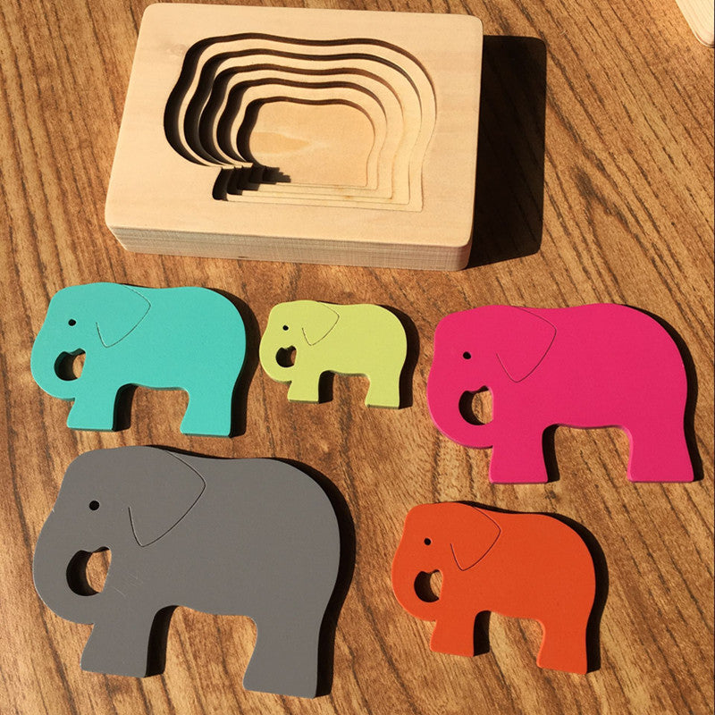 Wooden embedded puzzle - Toddler Educational