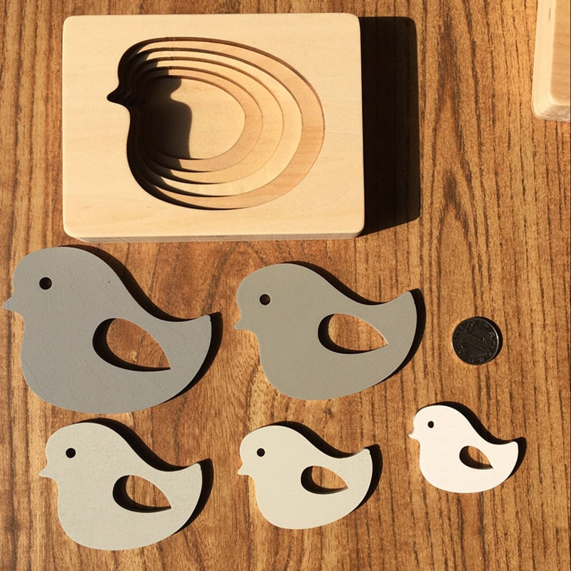Wooden embedded puzzle - Toddler Educational