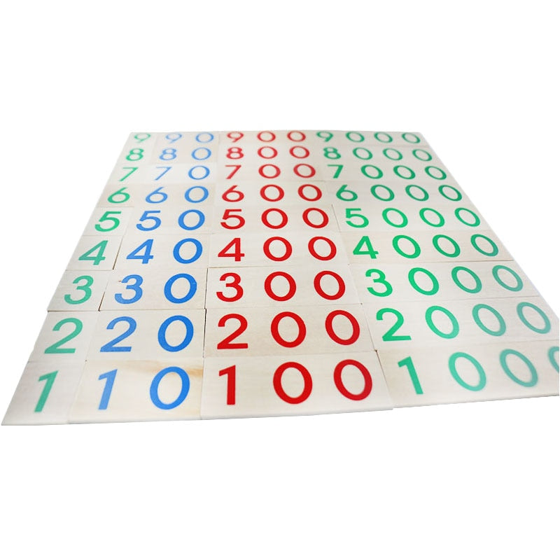 Number cards / Decimal System - Montessori mathematics
