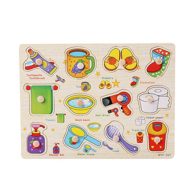 Fidtoy Wooden Puzzles Toddler Educational Learning Toy