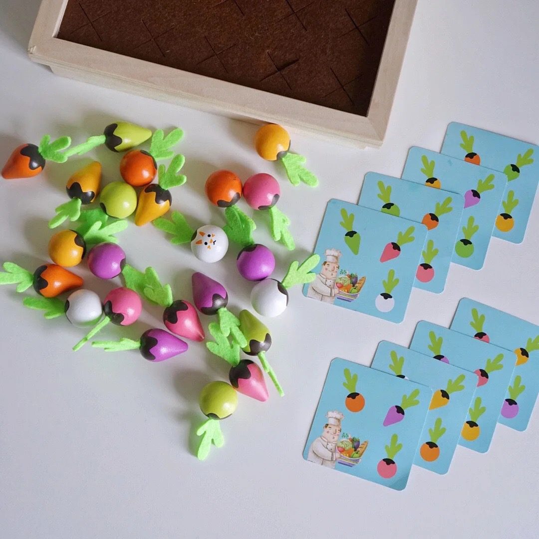 Carrot Pull Memory Game – Fine Motor and Matching Skills Toy