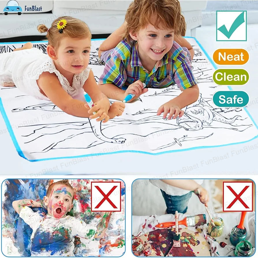 Kids’ Painting Mat with Colors – Easy Washable & Reusable | Bacha Toys