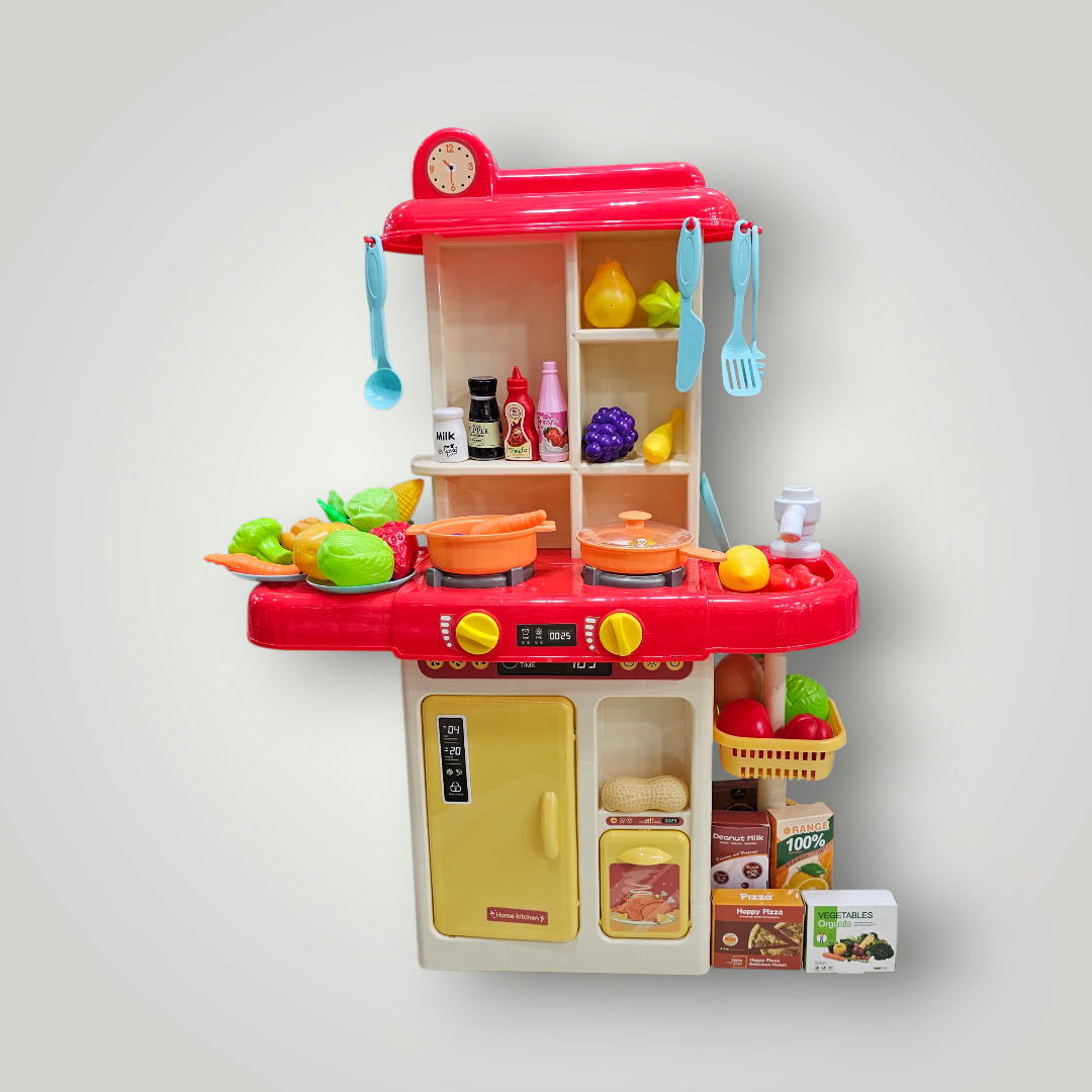 Stream Effect Kitchen Set – 65cm Height | 46 Accessories - Bacha Toys