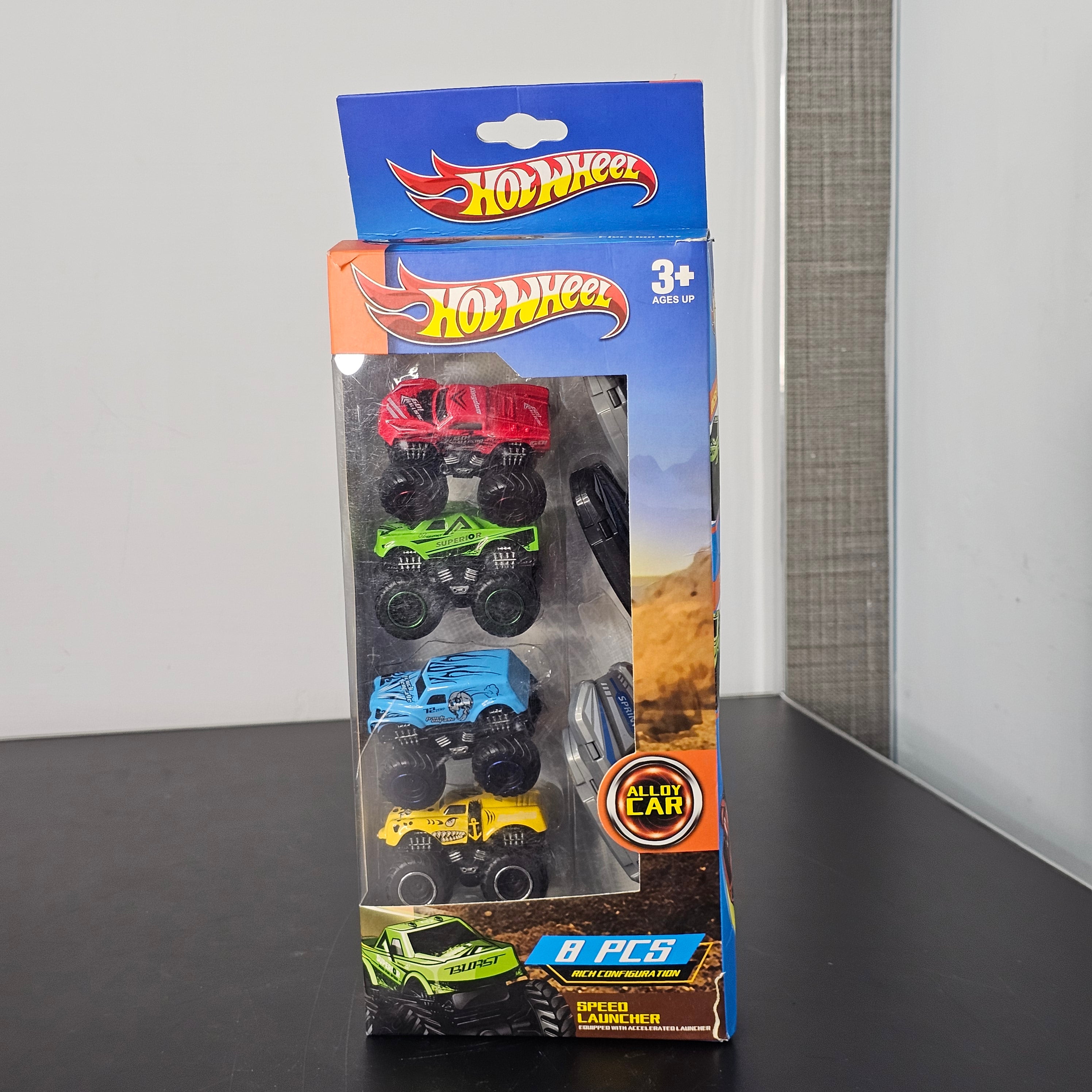 Hot Wheels Monster Trucks Mini Mystery with Key Launcher | Bacha Toys