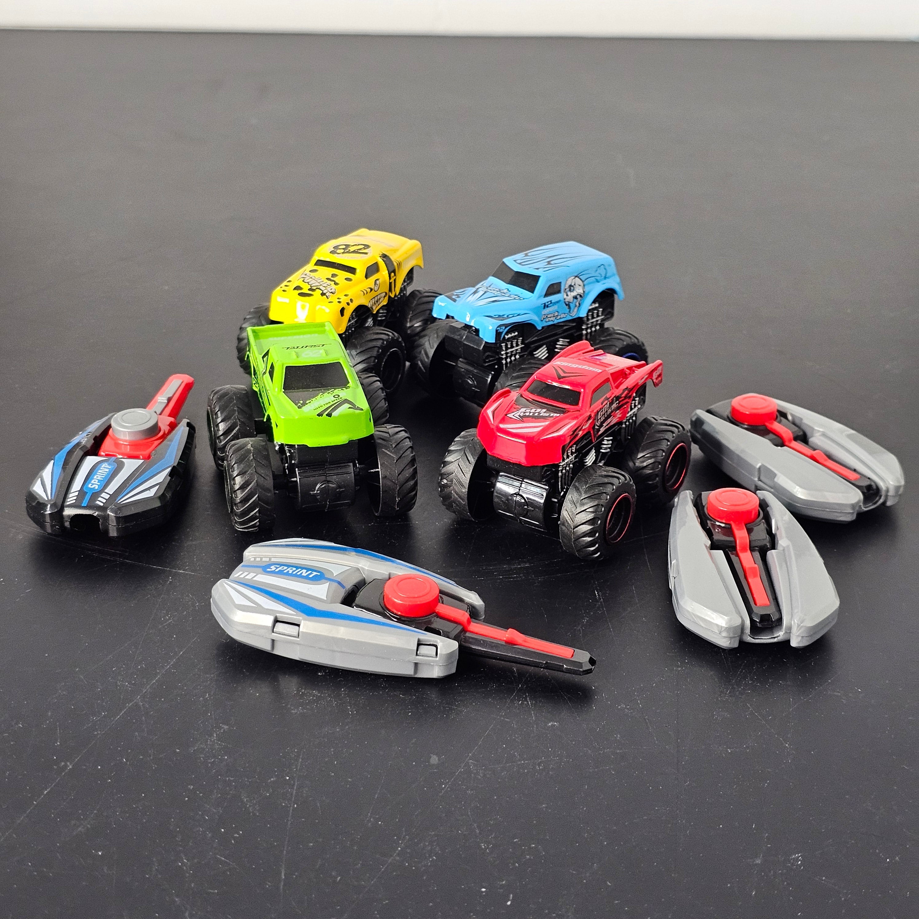 Hot Wheels Monster Trucks Mini Mystery with Key Launcher | Bacha Toys