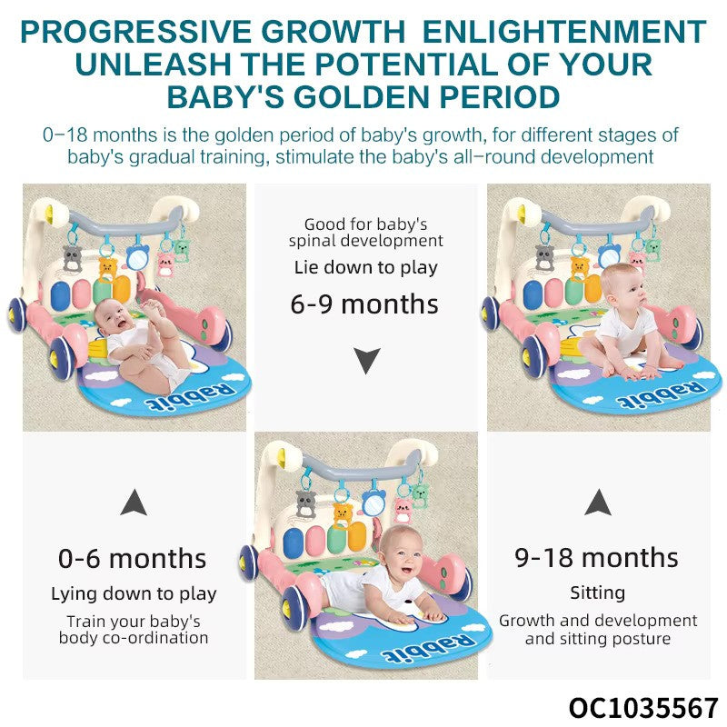 2 in 1 Walker Pedal Piano – Best for 0m+ Early Learning | Bacha Toys