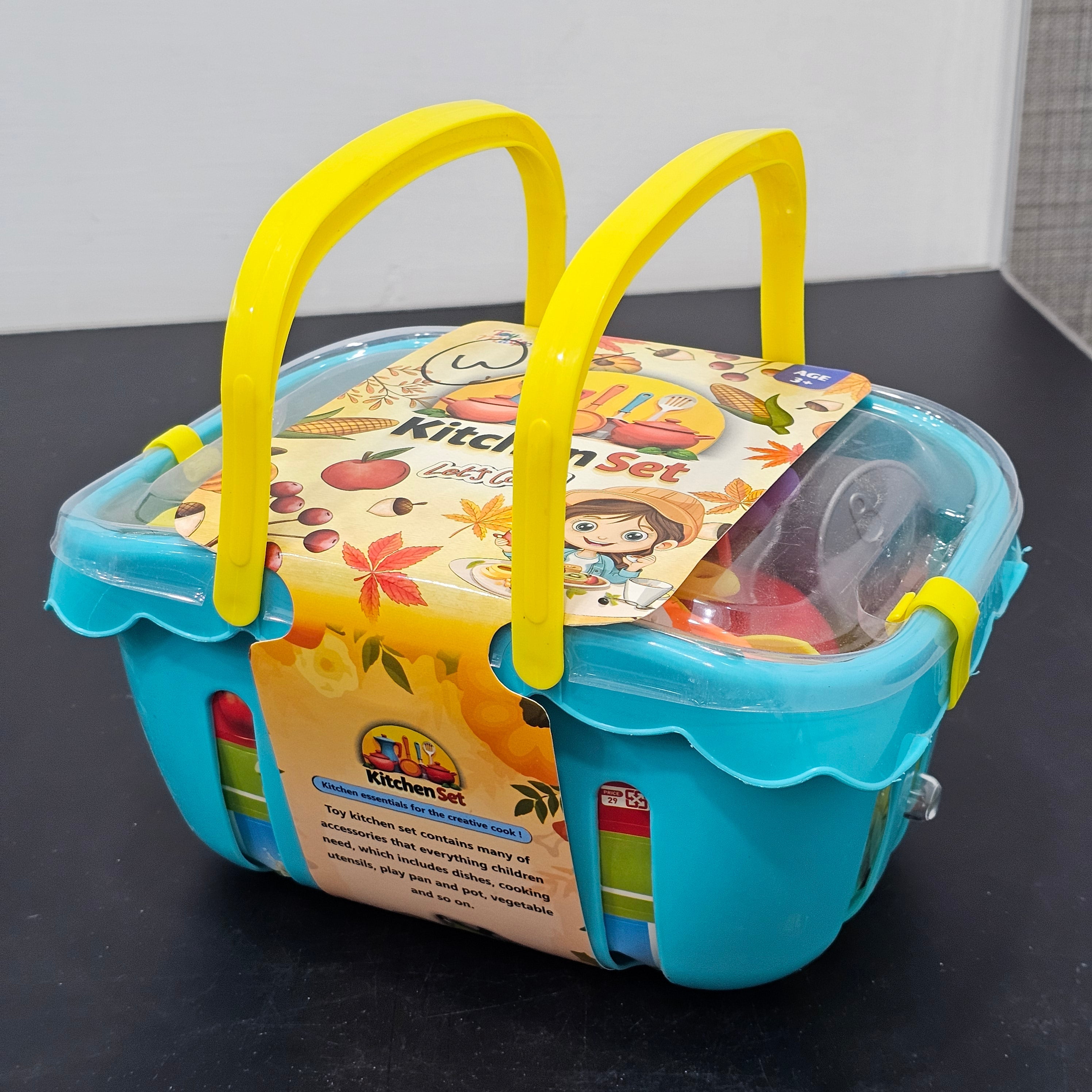 Kids Kitchen Set with Accessories – Basket Cooking Playset | Bacha Toys