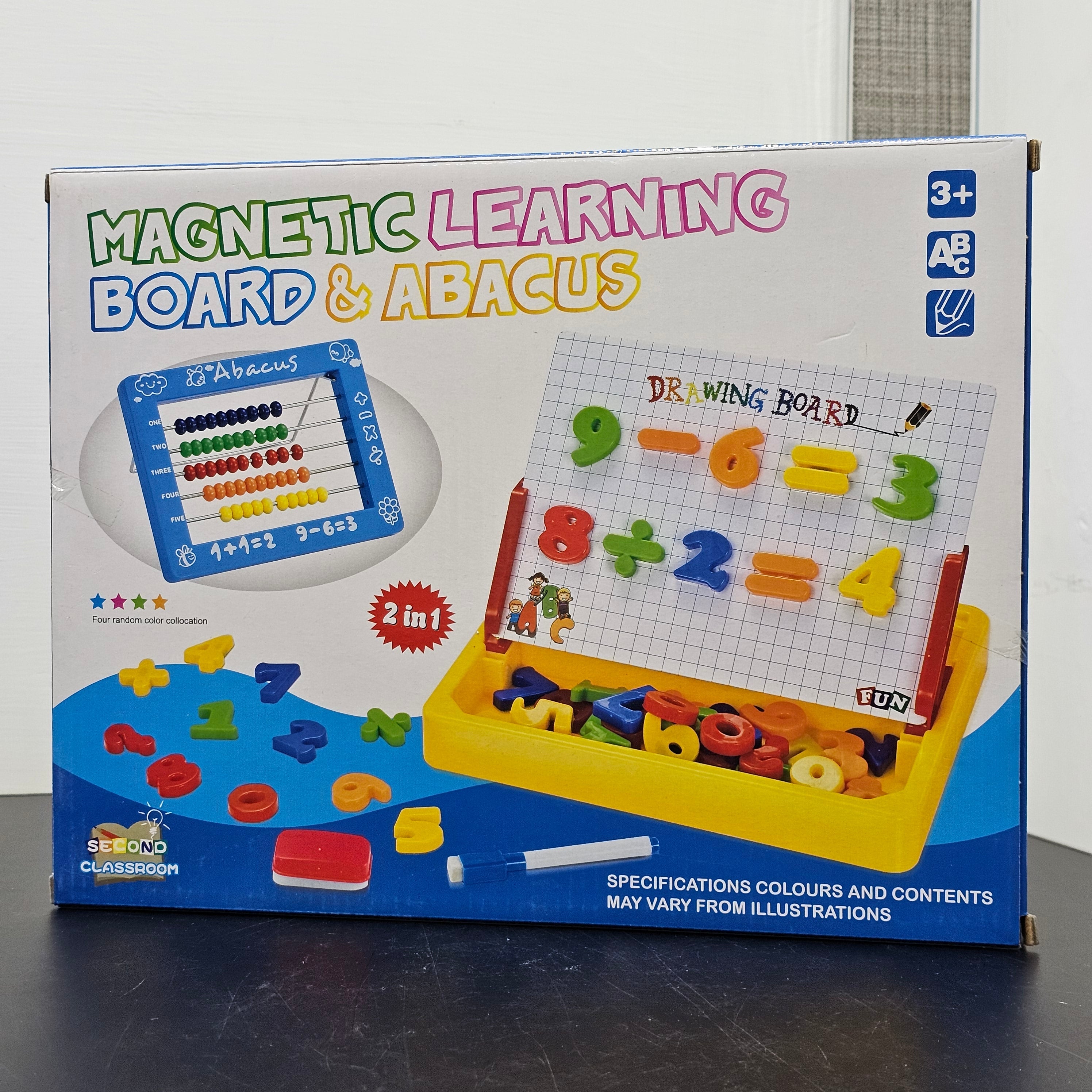 Magnetic Learning Board with Abacus – 2-in-1 Educational Toy for Kids | Bacha Toys