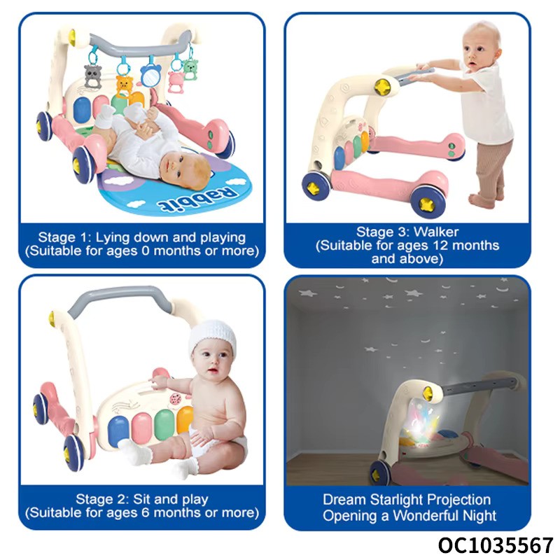 2 in 1 Walker Pedal Piano – Best for 0m+ Early Learning | Bacha Toys