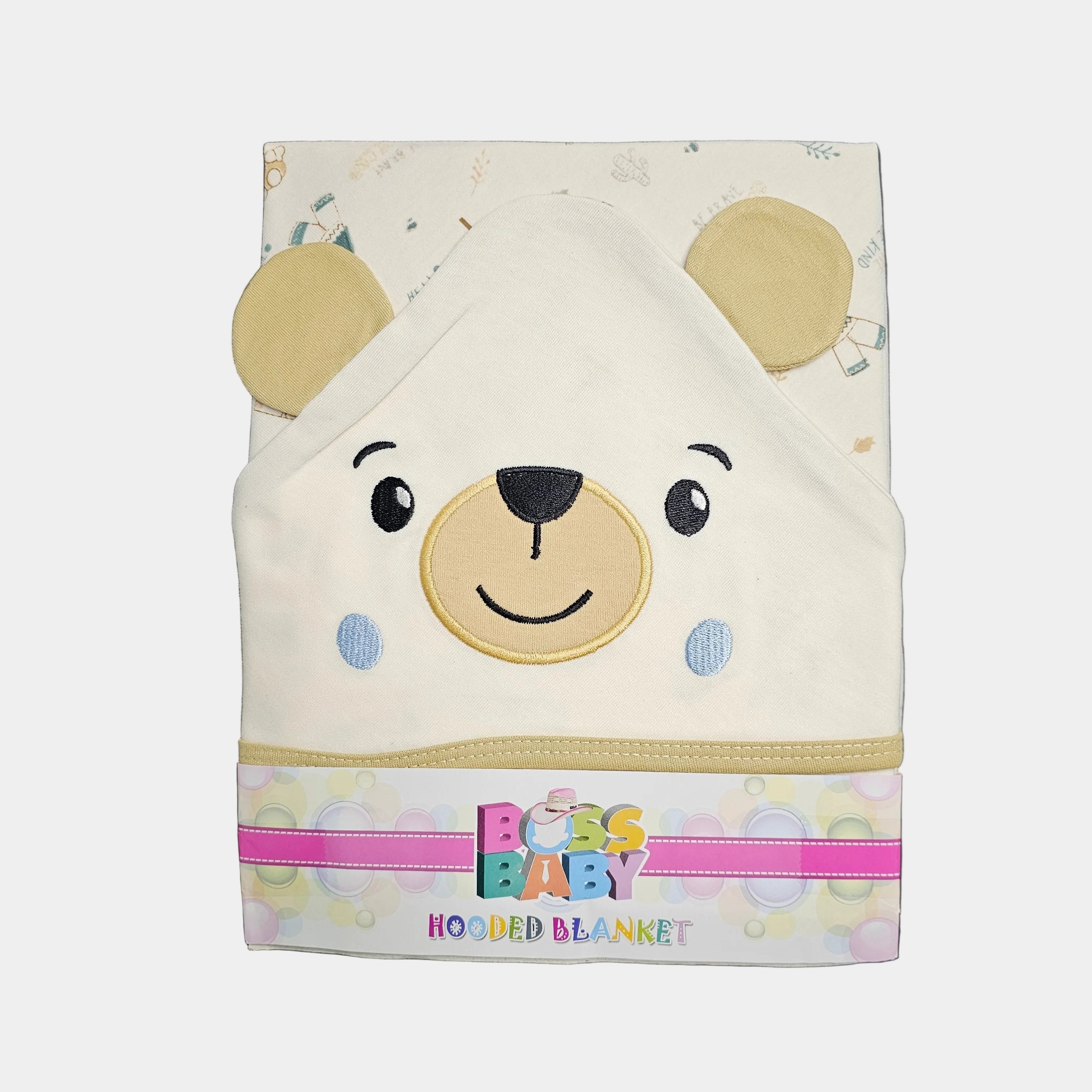 Bear Hooded Baby Blanket – Soft & Cozy Newborn Blanket | Bacha Toys
