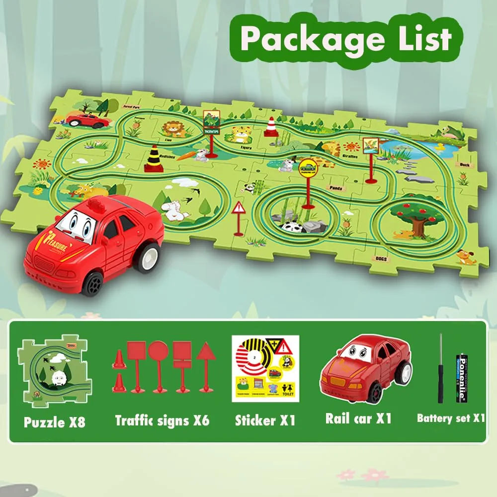 Rail Puzzle Car Track Game | Fun Activity Toy for Kids - Bacha Toys