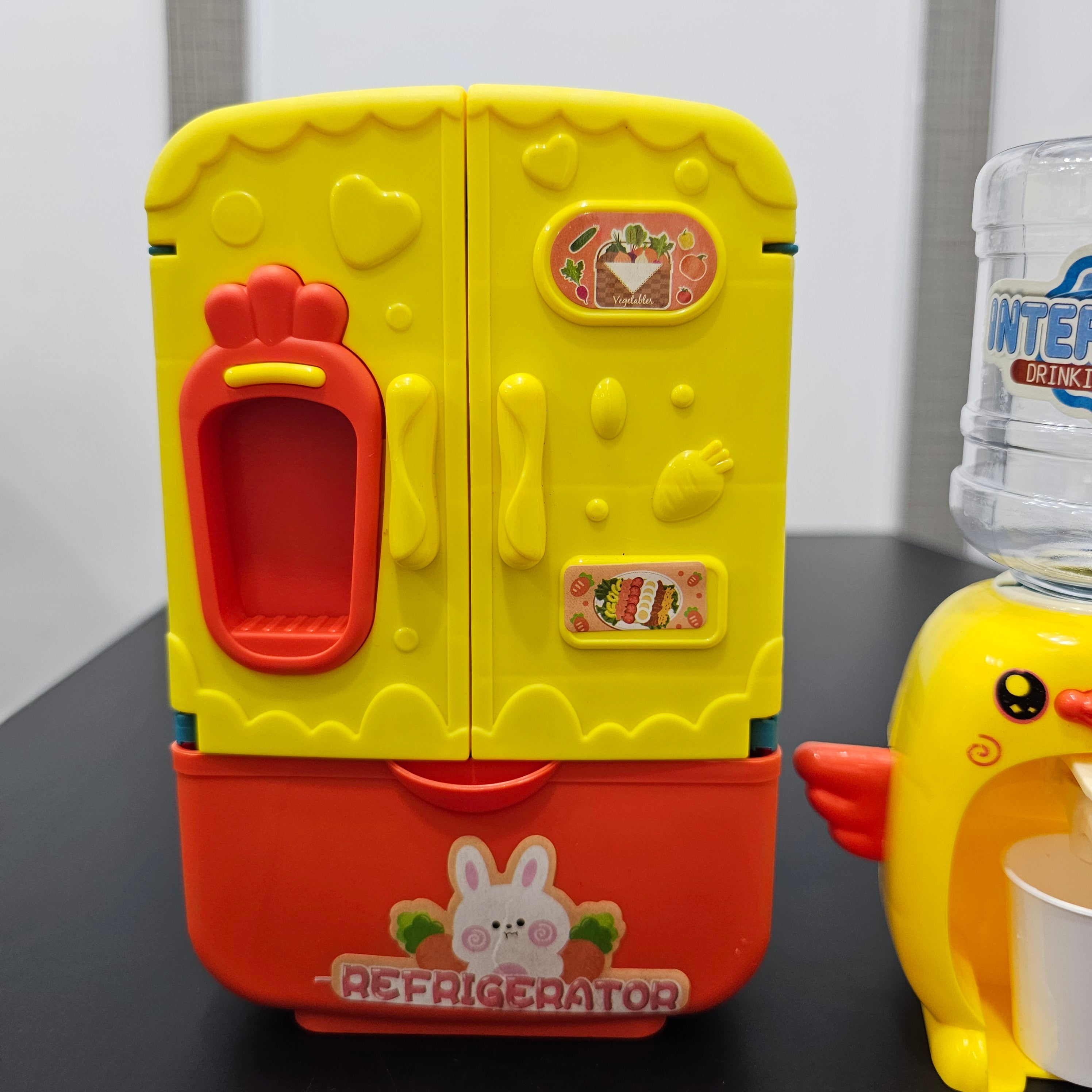 Duck Shape Water Dispenser with Mini Refrigerator - Bacha Toys