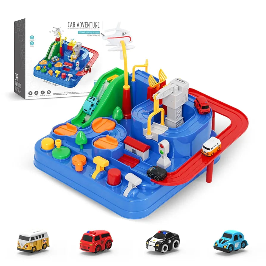 Car Adventure Track Set – Battery-Free Educational Fun - Bacha Toys