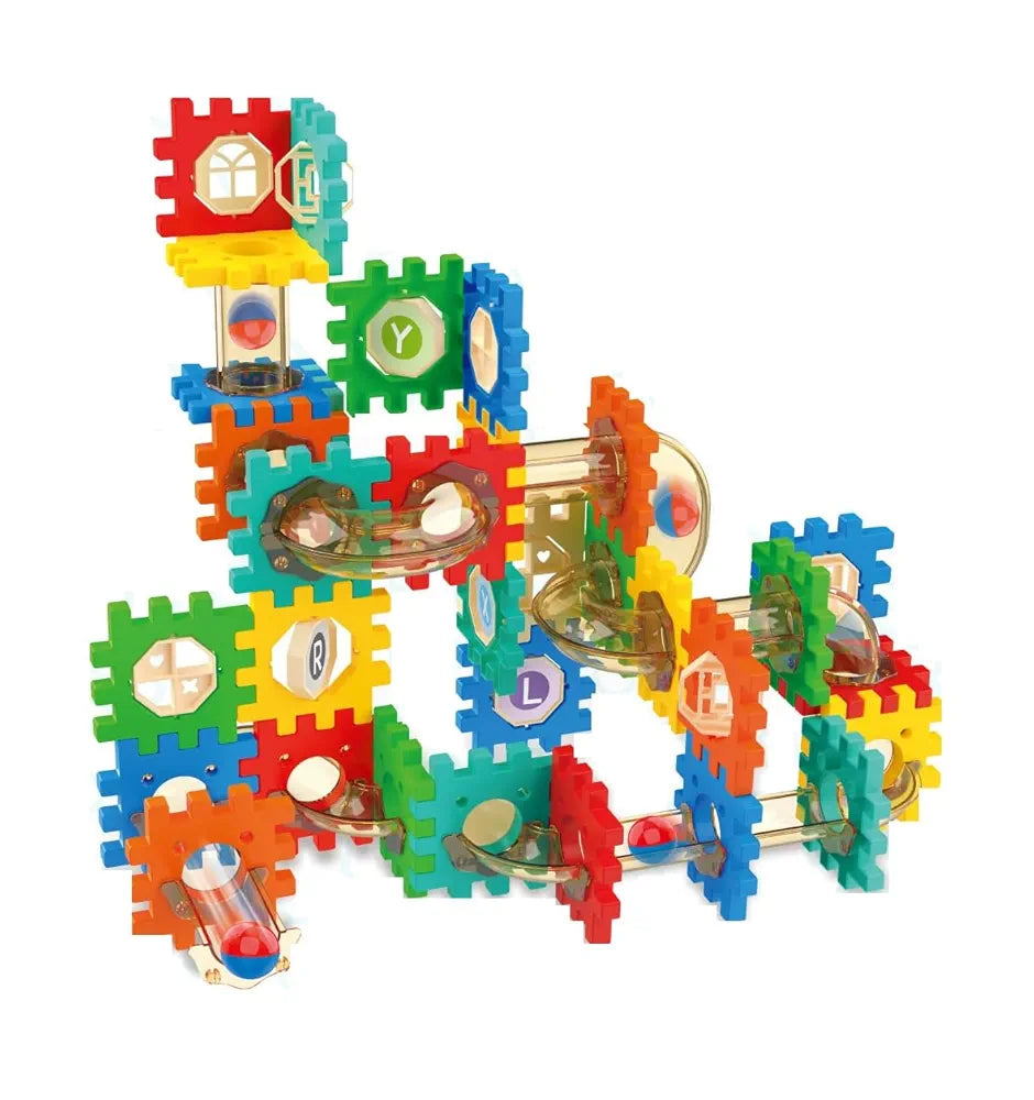 Pipeline Rolling Ball Building Blocks – 98 Pcs DIY Creative Set - Bacha Toys