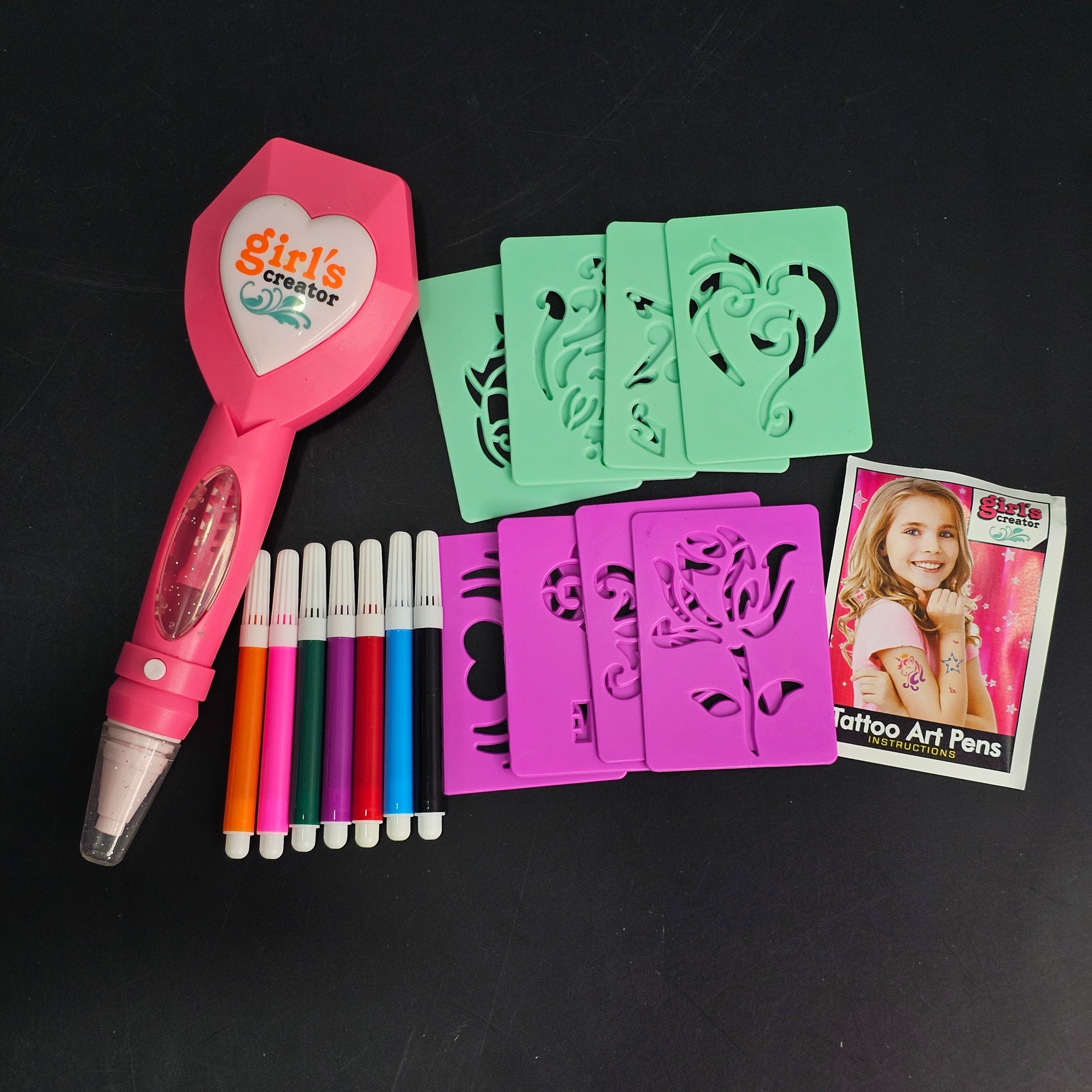 Girls Creator Tattoo Art Pens – Electronic Tattoo Pen Set | Bacha Toys