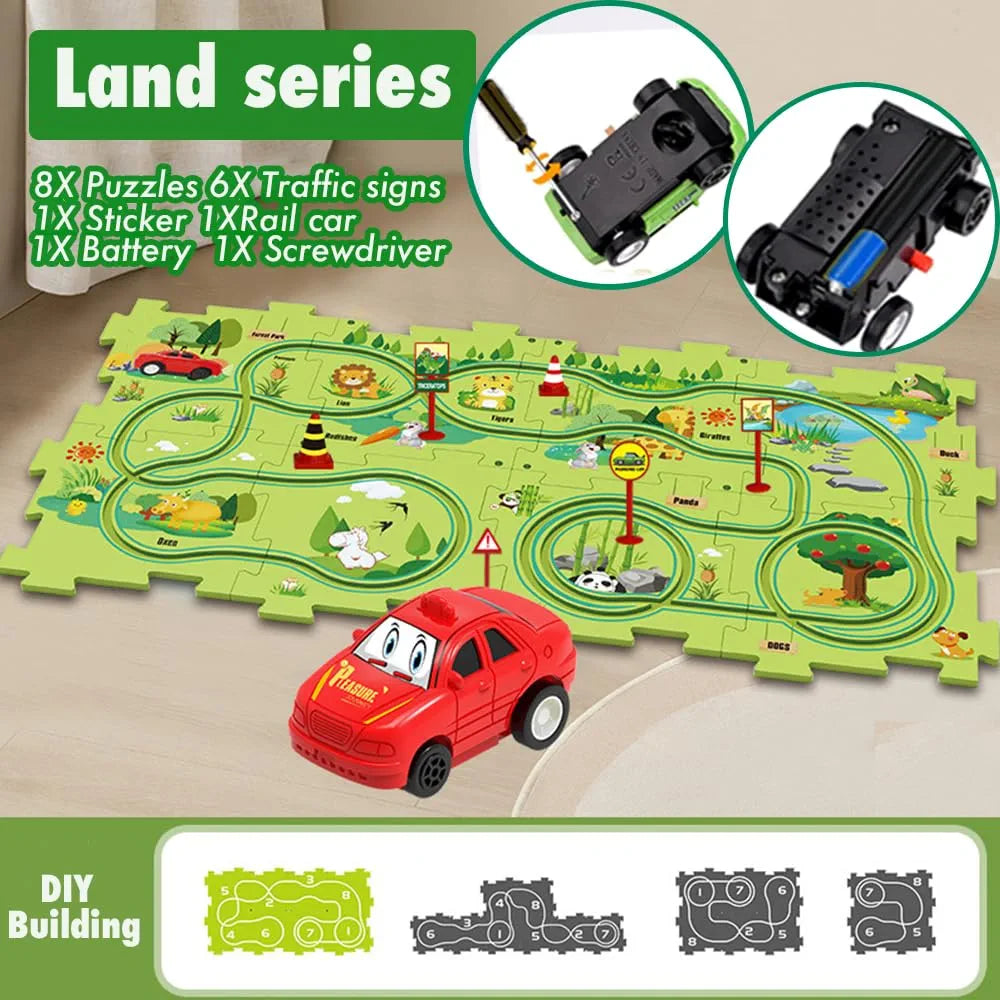 Rail Puzzle Car Track Game | Fun Activity Toy for Kids - Bacha Toys