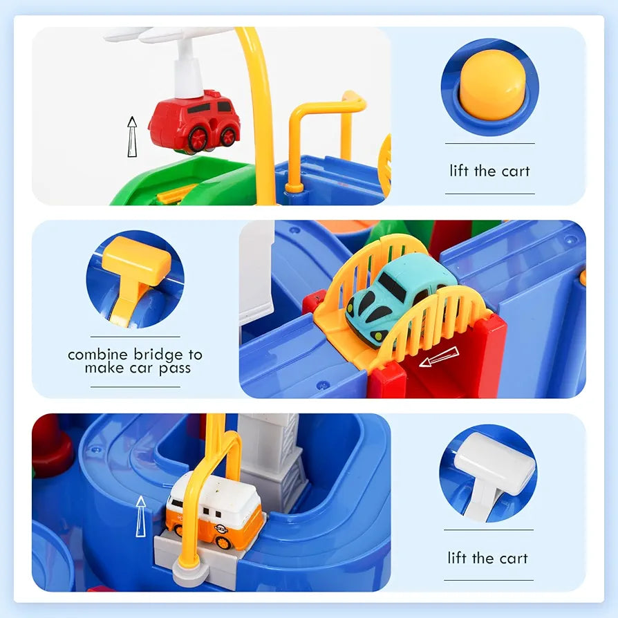 Car Adventure Track Set – Battery-Free Educational Fun - Bacha Toys