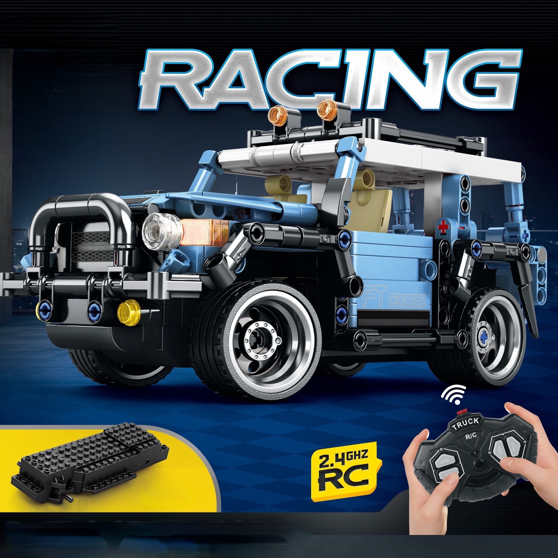 Remote Control Sports Car Building Block Set – 2.4 GHz, 377 Pieces | Bacha Toys