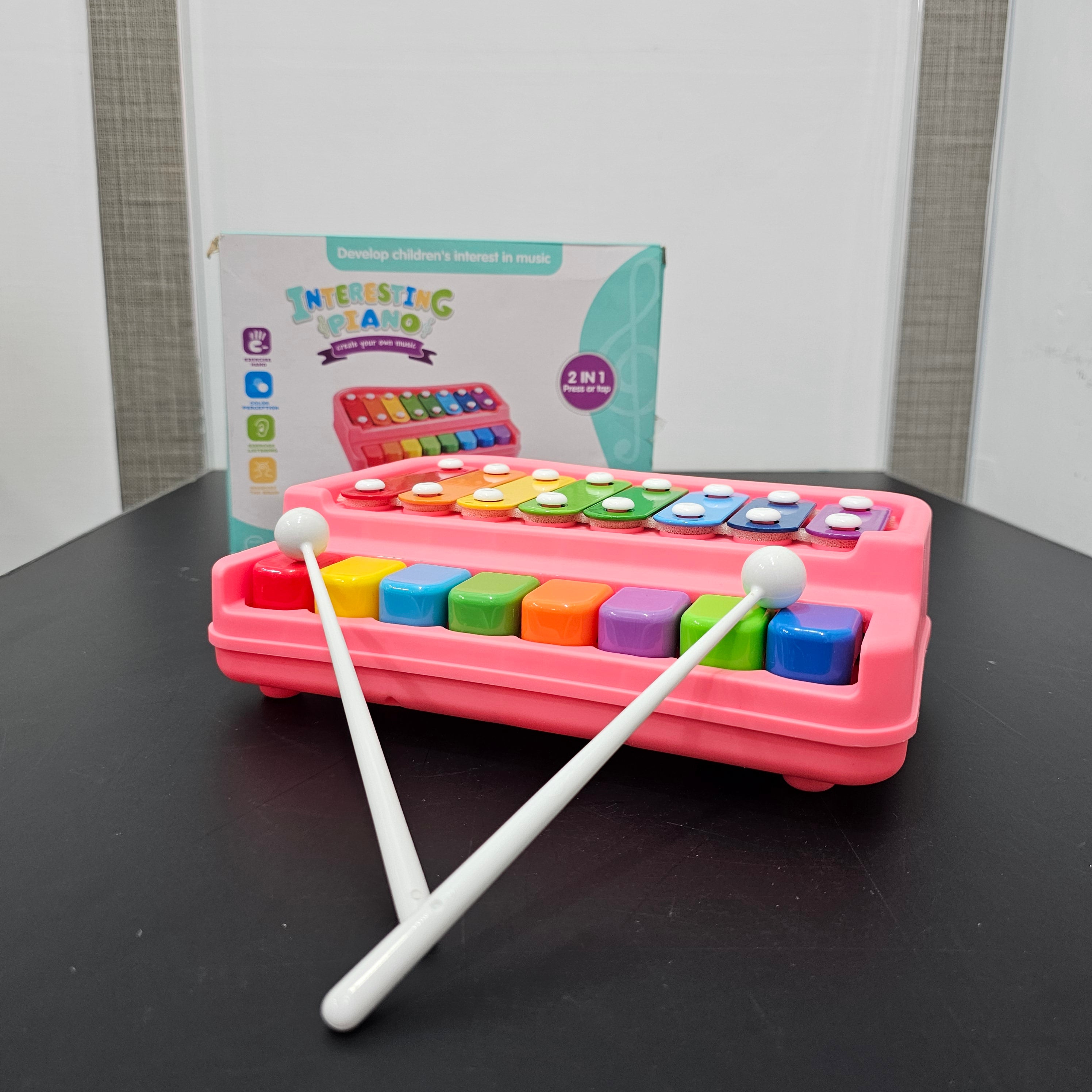 Kids Piano with 2 Drum Sticks | Musical Learning Fun Toy - Bacha Toys