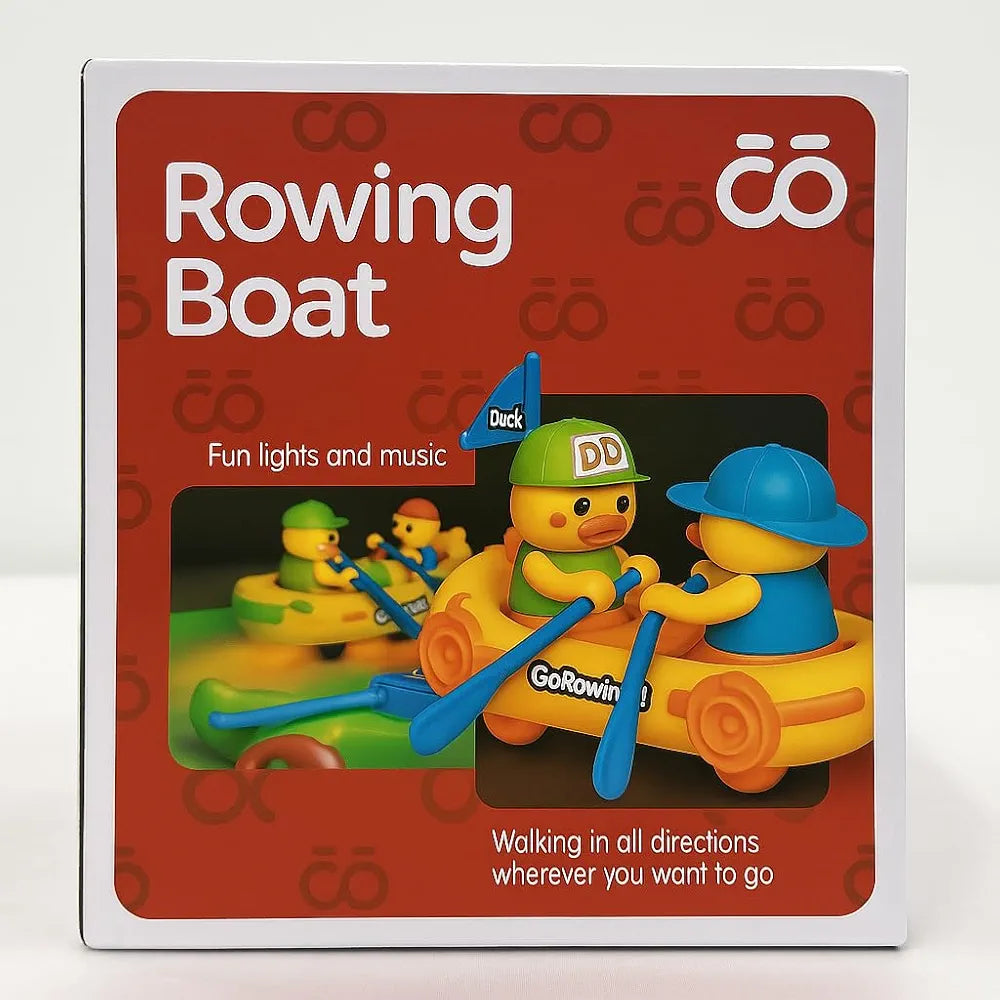 Bump & Go Duck Boat Toy with Music & Lights | Bacha Toys