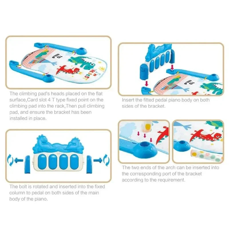 Word Dream 3-in-1 Piano Fitness Rack Play Gym for Babies | Bacha Toys