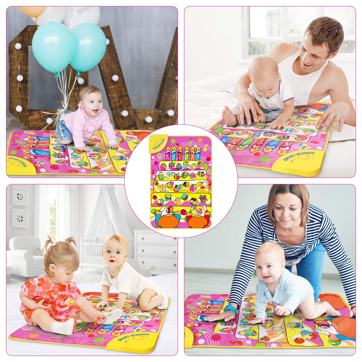 English Learning Mat | Musical & Educational Activity Mat for Kids - Bacha Toys