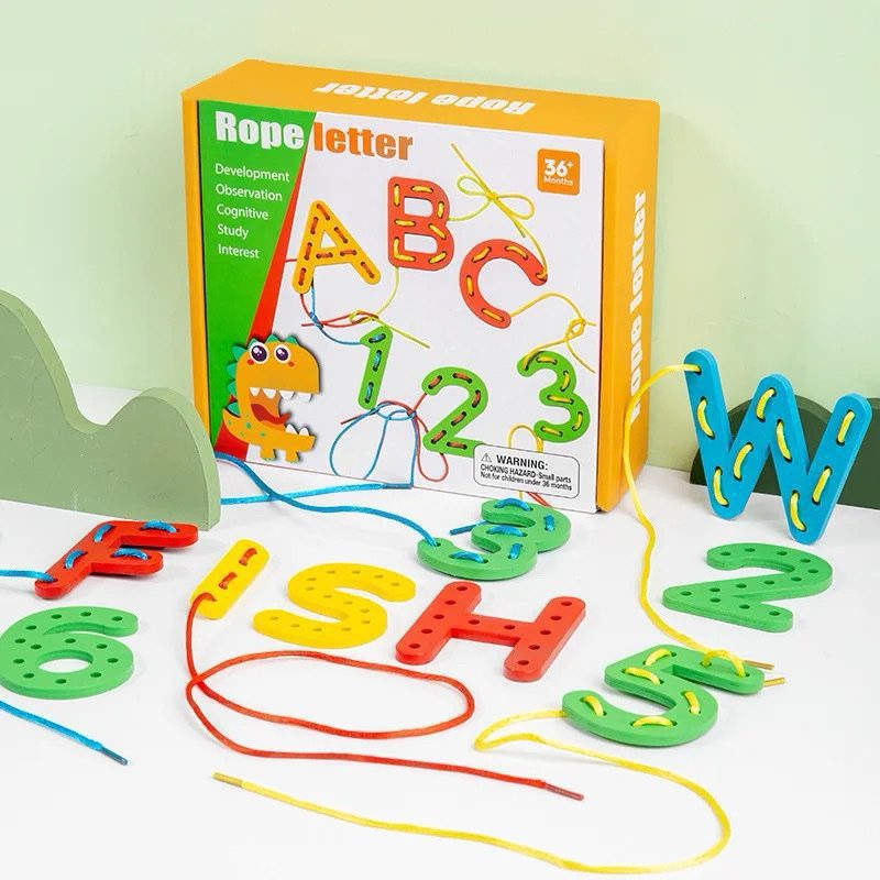 Letters and Numbers Lacing | Fine Motor and Early Literacy Activity