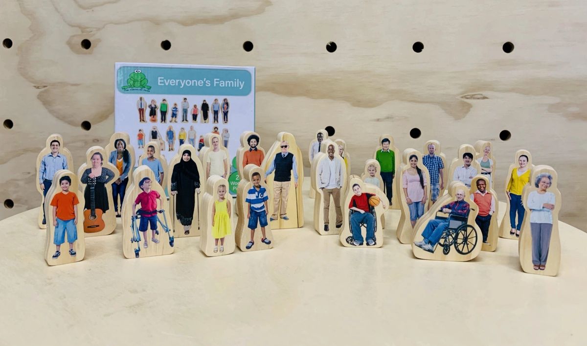 The Freckled Frog Everyone's Family Educational Blocks Set of 26