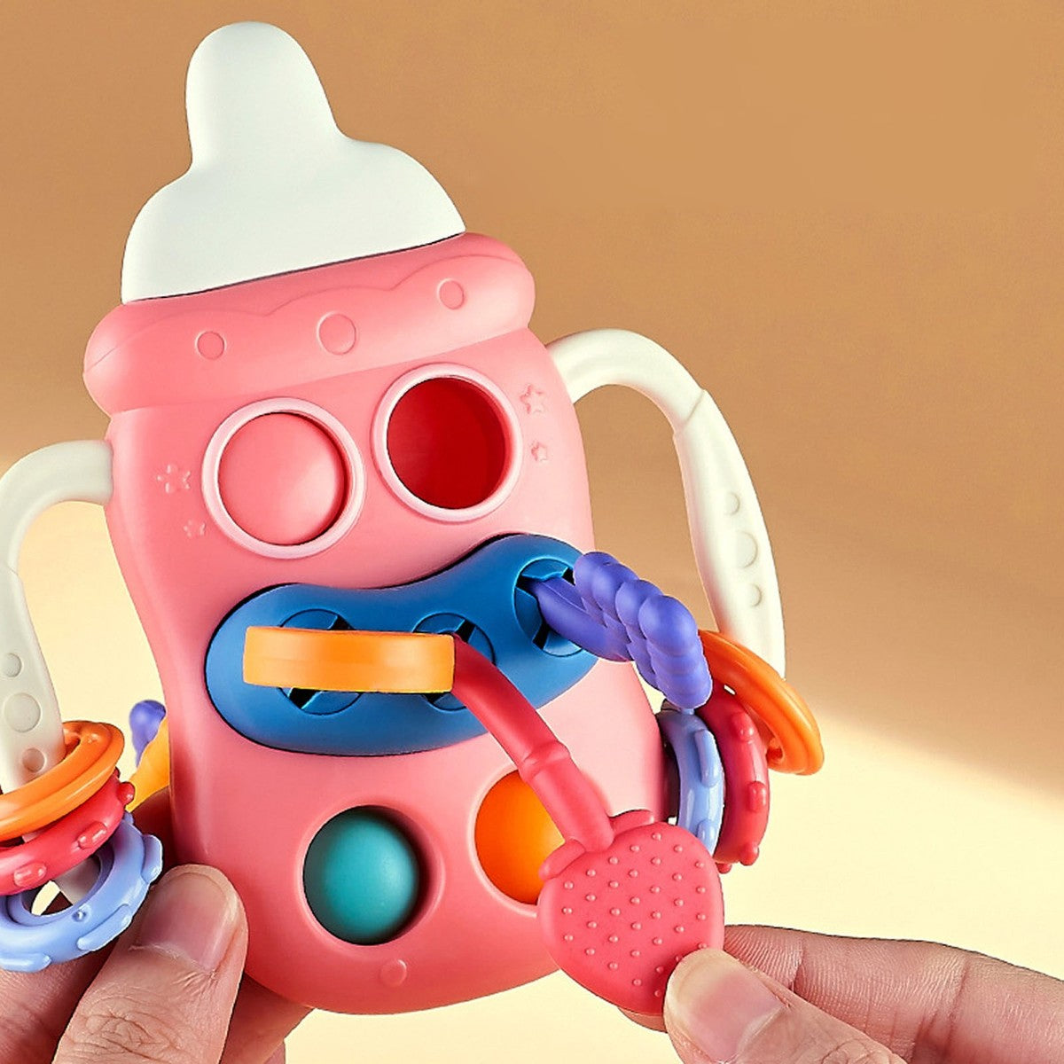 Fidtoy Silicone Pull String Sensory Toy for Babies 0-12 Months