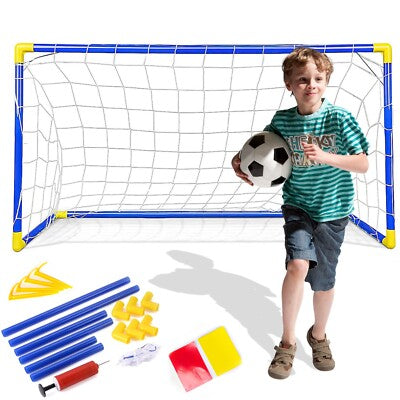 Fidtoy Junior Football Goal Set with Ball Pump for Kids