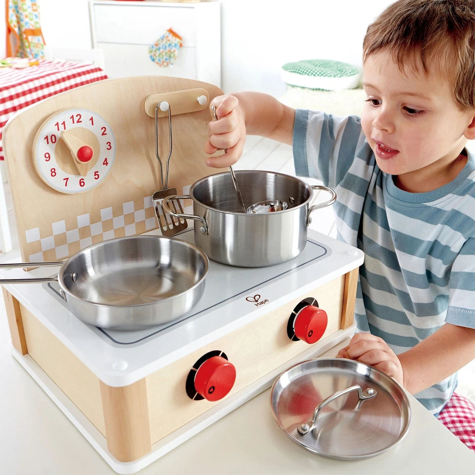 Fidtoy Kids Kitchen Playset 2-in-1 Stove Grill Cooking Toy