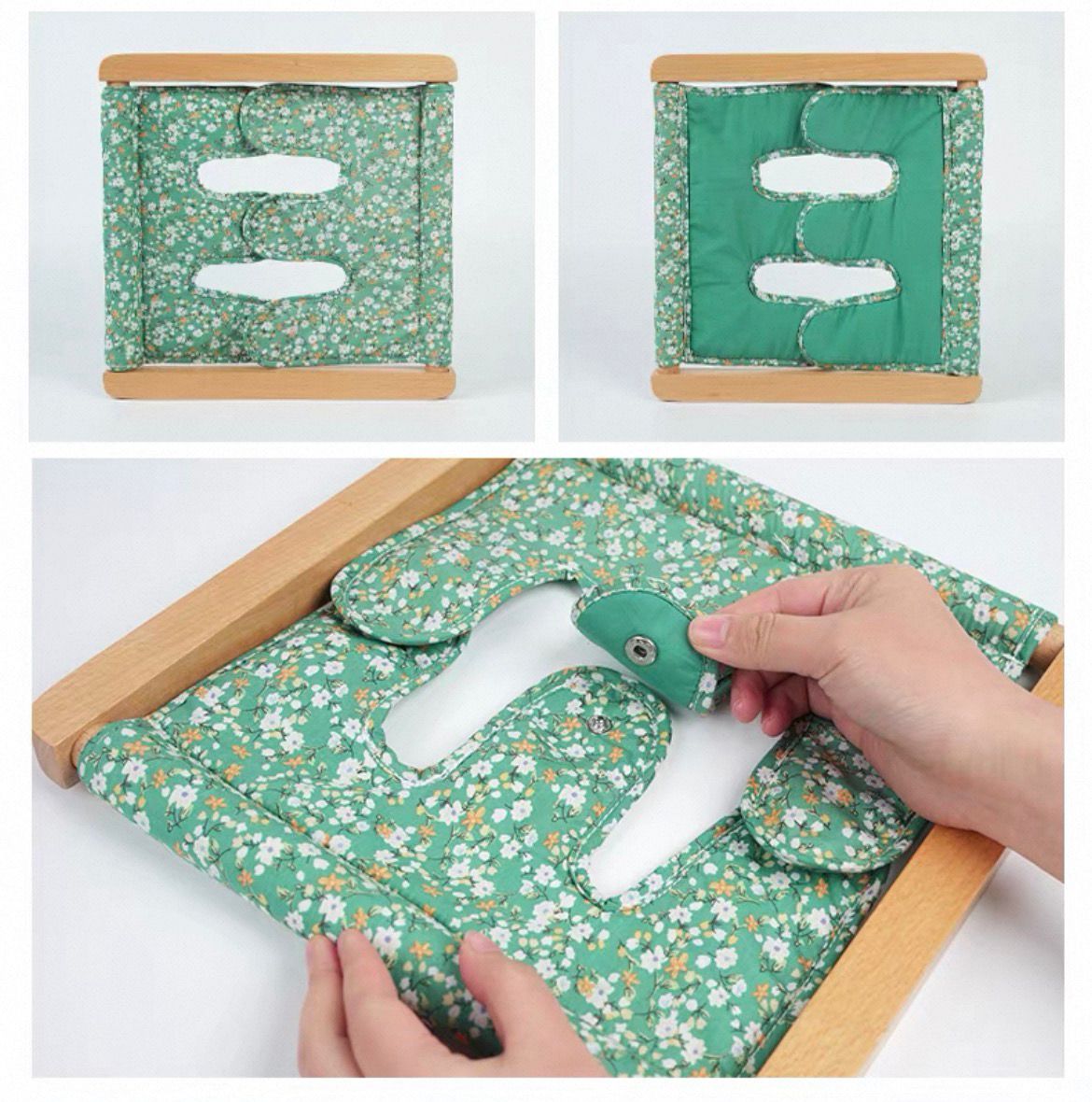 Montessori Dressing Frame – Snap Button | Toddler Practical Life Activity