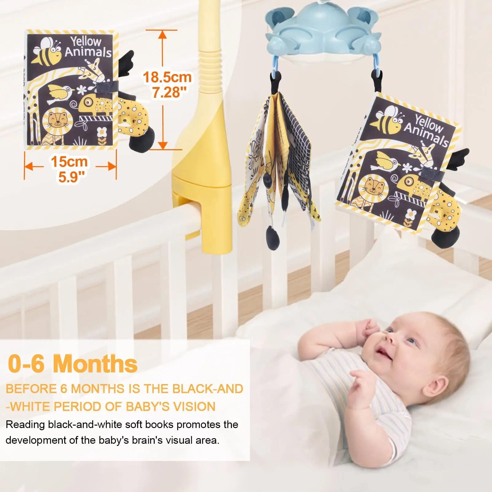 Yellow Animals Cloth Book – Sensory Touch and Feel Book for Babies