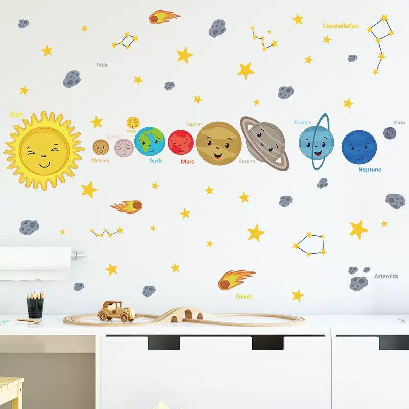 Solar System Wall Sticker for Classroom and Montessori Learning