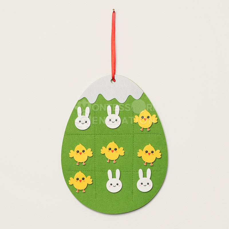 Fidtoy Jouet d'activité mural en feutre Lapin pour enfants 1+ Décoration de Pâques