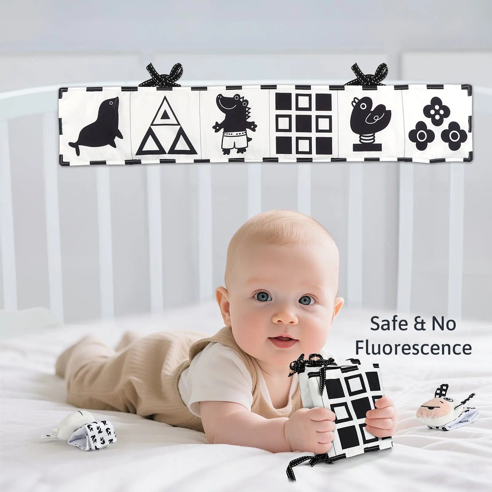 Black & White Sensory Toys for Newborns 0-6M - Early Development Set