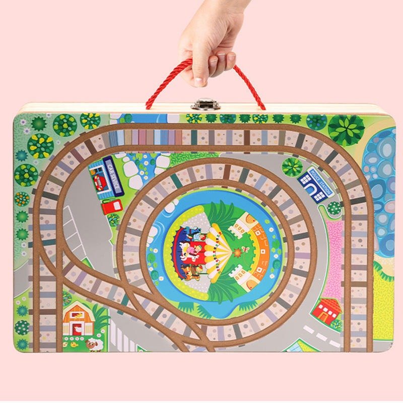 Train Set Building Blocks Box