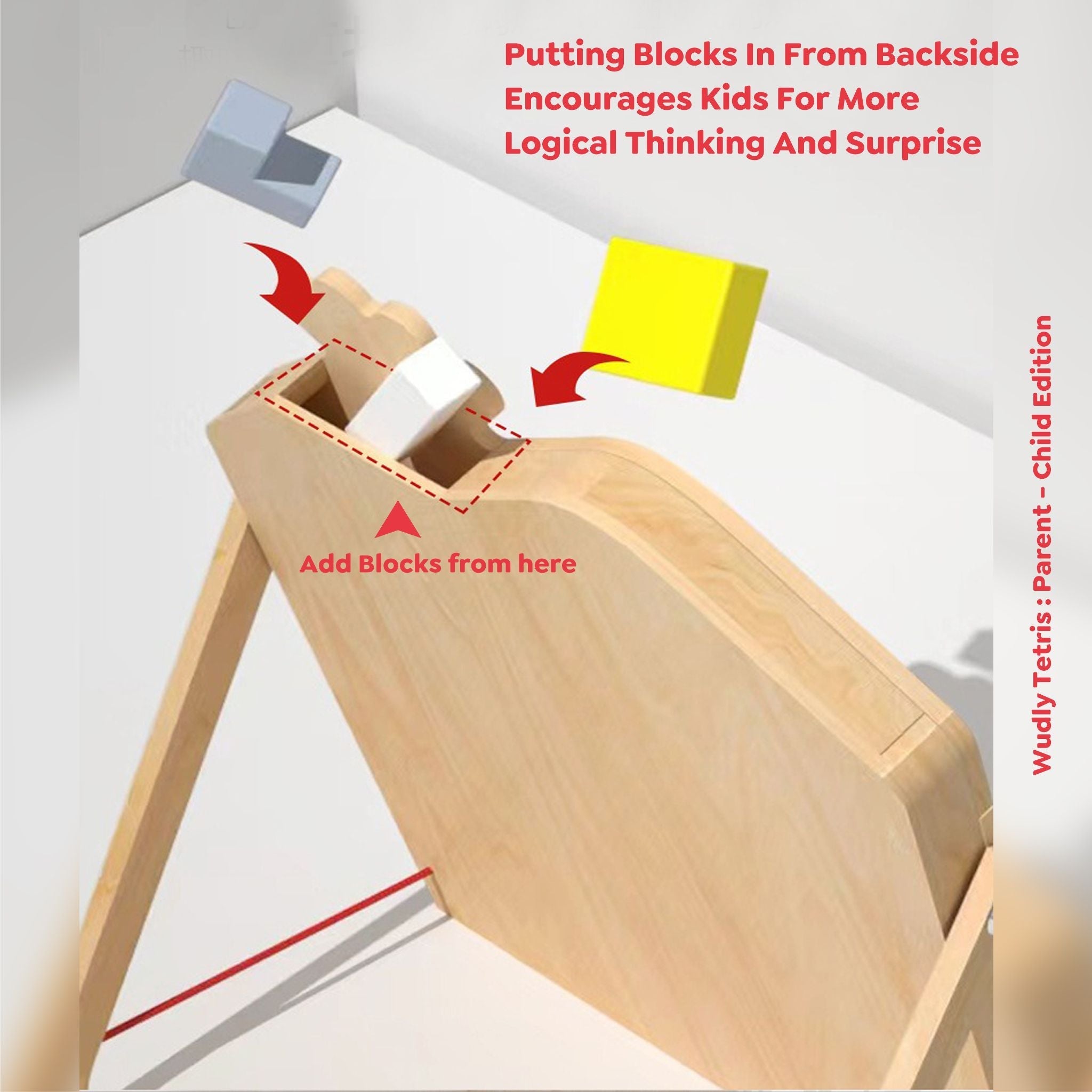 Wooden 3 in 1 Tetris - Parent Child Edition Multifunctional Building Blocks