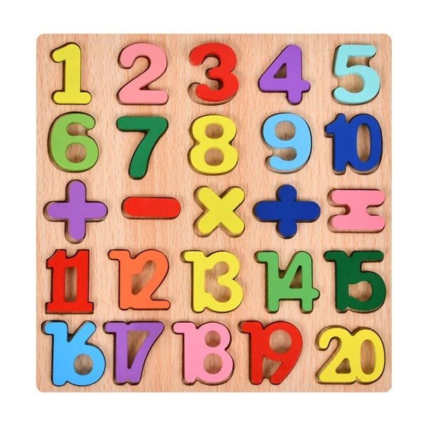 Wooden 3D Alphabets, Numbers & Maths Board - 3 in 1 Combo