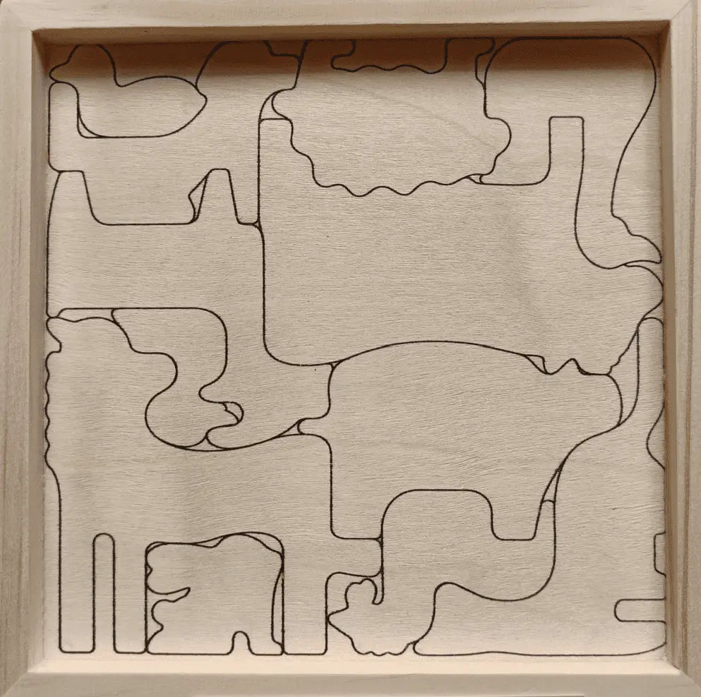 Wooden 3D Cognitive Puzzle Board, Pet Animal, Forest Animal, Dinosaur and Fruits & VegetablesPuzzle Sorting & Stacking Toys