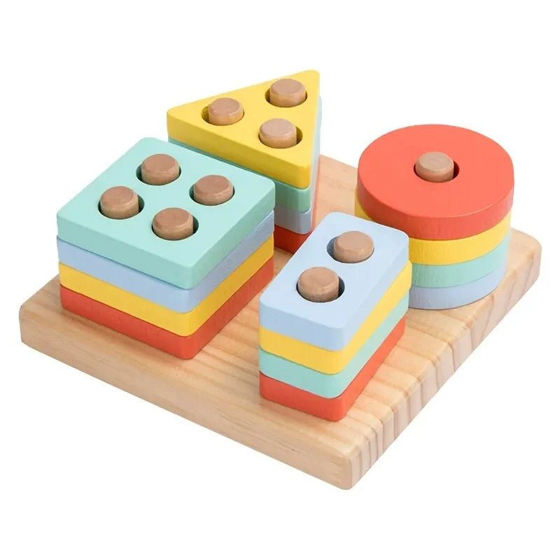Wooden 4 in 1 Shape Sorter Premium
