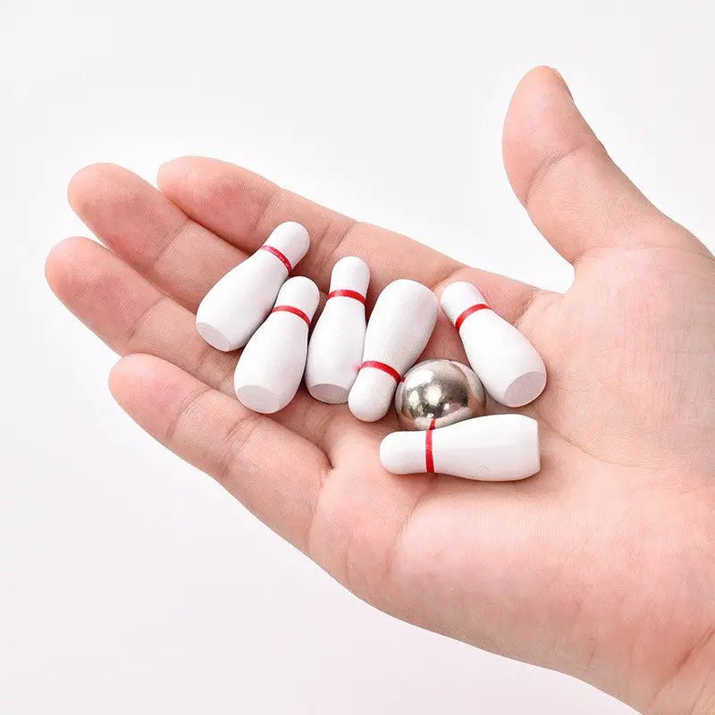 Wooden Bowling Game | Table Top Mini Bowling Game Set