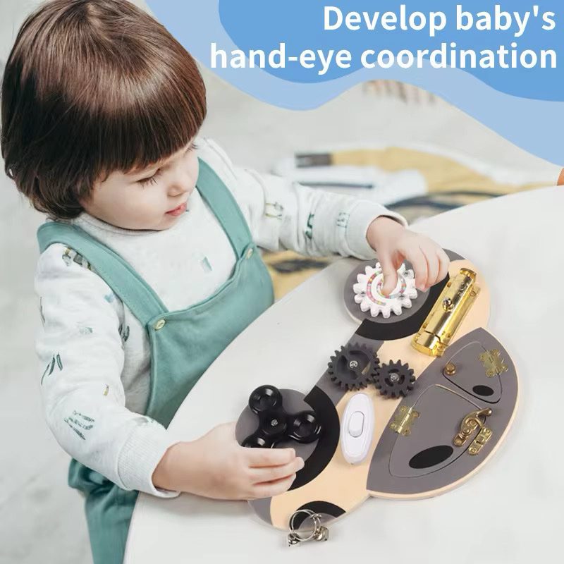 Wooden Car Busy Board - Fine Motor Skill Activity Toy for Toddlers