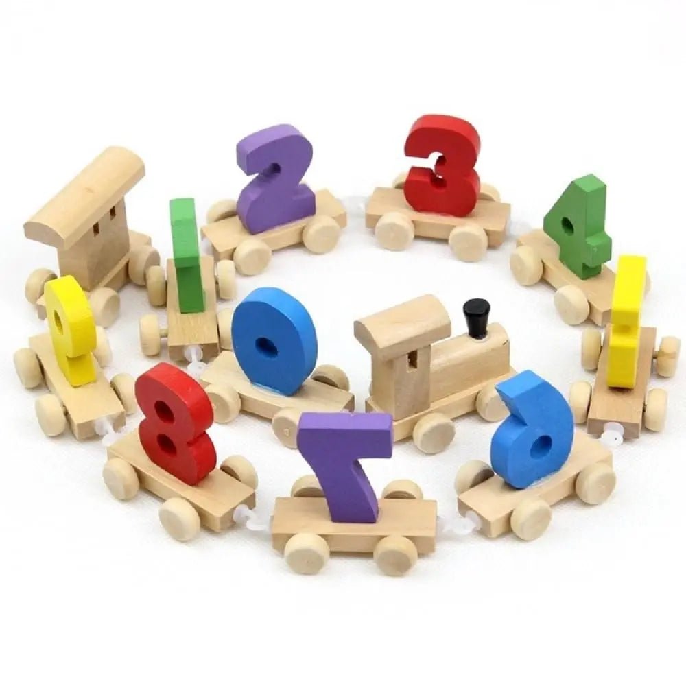 Wooden Digital Colorful Number Train